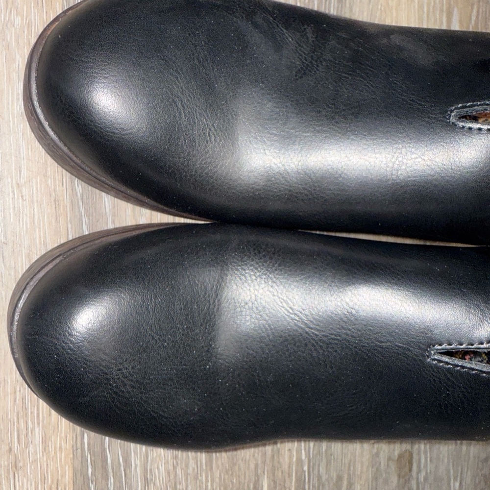 Born ankle strap wedge closed toe brown/black size 9M ankle strap womens leather - Picture 10 of 13